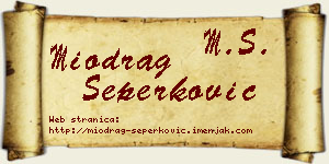 Miodrag Šeperković vizit kartica